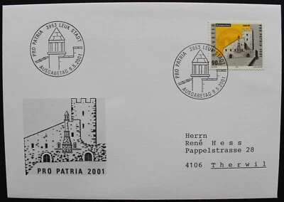 SE65 SWITZERLAND 2001  FDC  Pro Patria Episcopal Castle Leuk - Image 1 of 2
