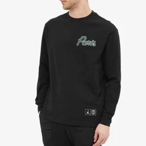 Nike Air Jordan PSG T Shirt Long Sleeve Mens Size XS Black DB6512-010 BRAND NEW - Picture 1 of 6