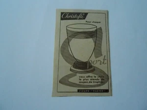 1954 Original Print Pub Christofle coupe Filetée trophées - Imagen 1 de 1