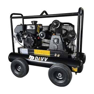 Compresor de aire de pistón impulsado por gas 4 rondas 6,5 HP tanque de 1 etapa 9 galones 17Cfm 120Psi Foto 1 de 4