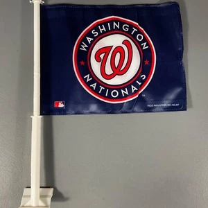 Washington Nationals Auto Car Window Flag 2 Sided MLB Baseball High Quality - Picture 1 of 24