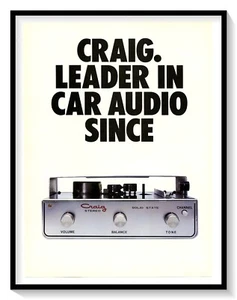 Craig Stereo Car Audio Print Ad Vintage 1989 Magazine Advertisement - Picture 1 of 2