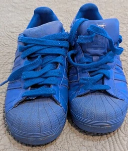 Adidas Pharrell Williams Superstar Sneakers Blue Size 7.5 Men’s - Preowned - Picture 1 of 7