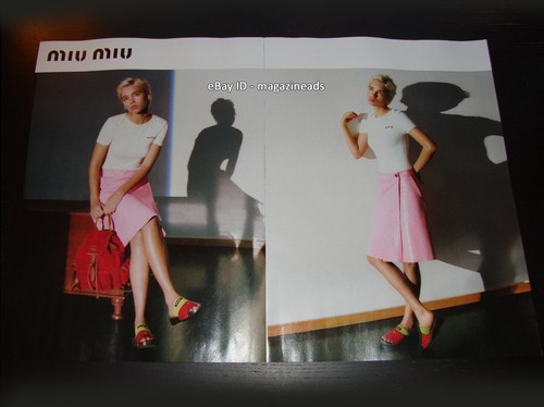 MIU MIU 2 pagine rivista STAMPA ANNUNCIO PRIMAVERA 2025 LENA MANTLER Lengua