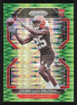 2021 Panini Prizm Prizms Neon Green Pulsar #411 Demetric Felton - Image 1 of 2