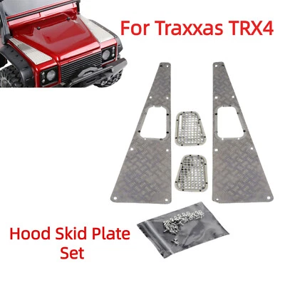 For  Trx-4 Land Rover Defender W016 Model Car Hood Skid Plate Metal Parts - Image 1 of 4