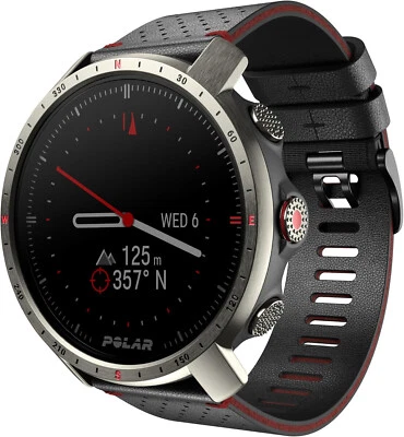 Polar Grit X Pro Titanium Outdoor Multisport Watch w/ GPS Navigation Sapphire Crystal M/L - Image 1 of 4