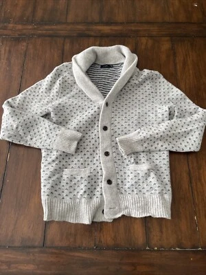 Cárdigan suéter gris gris gris J Crew para mujer grande punto nórdico corderos Foto 1 de 4