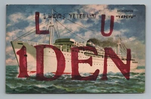 Argentina Line Ship Lineas Maritimas Argentinas Radio Club QSL Vintage Postcard - Picture 1 of 2