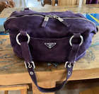 Gorgeous Prada vintage purple suede bowling bag small-medium excellent condition