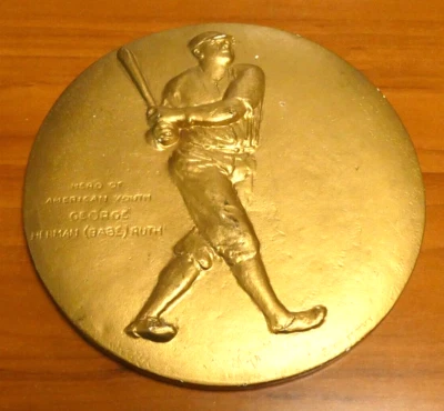 1947-1948 Babe Ruth Baseball HOF Commemorative Plague 10" - Image 1 of 4