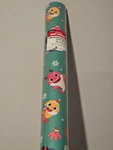 Baby Shark Christmas Wrapping Paper 100 Sf - Picture 1 of 3