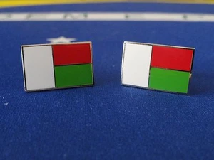 Madagascar Flag Cufflinks--East African Africa Malagasy Islands - Picture 1 of 4