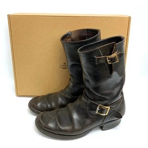 BILTBUCK Built Back Lot.444 Attractions Horsebutt Engineer Boots Black size Used - Picture 1 of 10