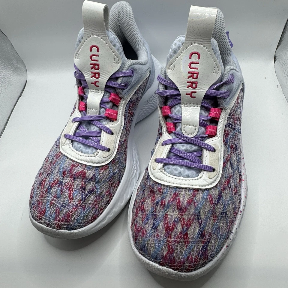 Under Armour Big Kids' Team Curry 9 Basketball Shoes, Blue/Purple/Violet, 6Y - Image 1 of 4