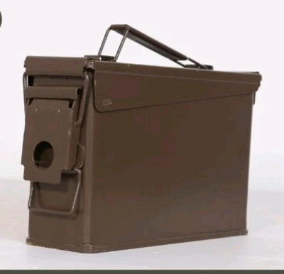 British HA84 Metal Ammo Box Military Storage Container 50Cal Tools Sealed Lid - Image 1 of 4