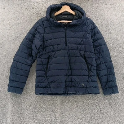 Pulôver com capuz Mountain Hardwear azul marinho meio zíper jaqueta Gorpcore feminina tamanho P - Imagem 1 de 4