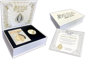 Bicycle 140th Anniversary Limited Edition Mystery Collector's Coin w/ Card Deck - Picture 1 of 8