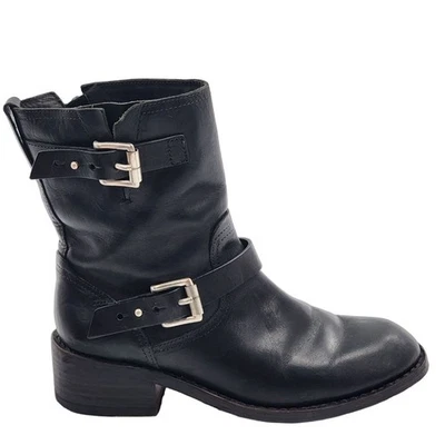 RAG & BONE Black Leather Biker Combat & Moto Boots 8.5 - Image 1 of 4