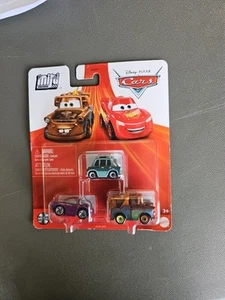 Disney Pixar Cars 3 Pack Mini Racers Professor Z,Mater,Holley Shifwell New - Picture 1 of 2
