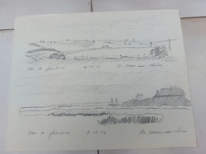 Saint Mary of the Oaks A.Simon 1926-2014 1946 Lorrain Artist Pencil - Picture 1 of 3