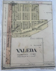 G. Ogle 1906 Labette County Kansas Small Plat Map Valeda Howard Township - Picture 1 of 1