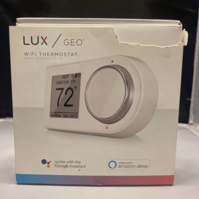 Lux Geo WiFi Thermostat Programmable White Works With Google/Alexa Open Box - Image 1 of 2