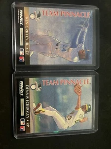1992 Pinnacle Team #9 Ken Griffey Jr./Brett Butler & #11 Dennis E/ Rob Dibble - Picture 1 of 2