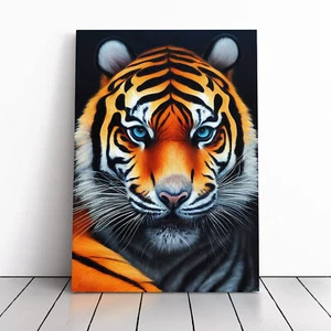Quadro da parete arte da parete su tela tigre senza paura incorniciato arredamento casa stampa immagine - Foto 1 di 4