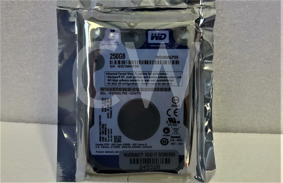WD2500LPVX Western Digital 250GB 5400RPM 6Gbps 2.5" SATA HDD Hard Drive - Image 1 of 2