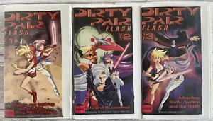 Dirty Pair Flash Act 1 2 3 VHS English Dubbed 1998 Anime Rica Matsumoto Sue Ulu - Picture 1 of 4