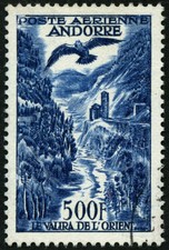 FRANZÖSISCHE-POST 160 o, 1957, 500 Fr. Flugpostmarken, feinst, Mi. 90.-