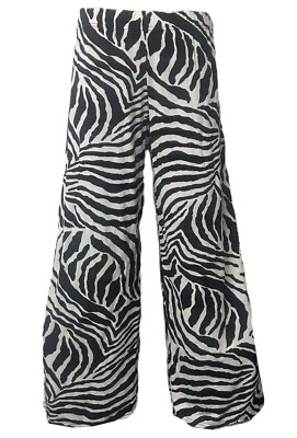 WOMENS Plazzo Printed PALAZZO ELASTICATED TROUSERS LOUNGE PANTS PLUS SIZE 8-22 — 第 1/2 张图片