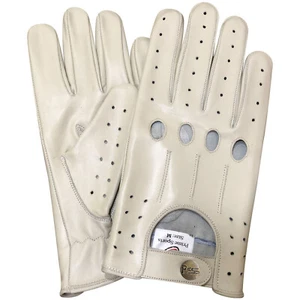 PSS Fit Retro Style Herren Leder Fahrhandschuhe ungefüttert Chauffeur 507 off white - Bild 1 von 8