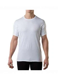 Mens Short Sleeve Crew Neck Tees, White-3Pack, 100% Cotton Jersey, Free Shipping - Picture 1 of 7