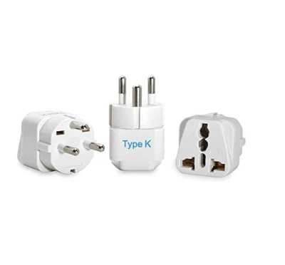 Ceptics Denmark Travel Plug Adapter Type K - 3 Pack GP-20-3PK