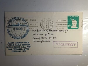 Transatlantic Cable 5 von Paquebot mit 6c Stempel - Bild 1 von 1