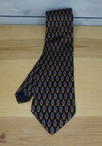 JOS A BANK Executive Collection Men's Silk Necktie-Navy Blue/Gold Striped 084 - Picture 1 of 7