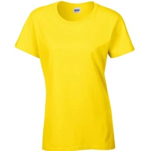 Frauen T-Shirt Gildan, Rundhals, 100% Baumwolle, Daisy Yellow, Größe S - Picture 1 of 1