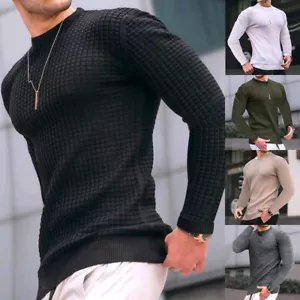 Trend Crew-neck Pullover Loose Knitted Long-sleeved Cotton Top - Picture 1 of 6
