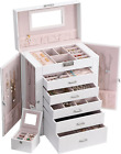 Huge Jewelry Box 6 Tier Jewelry Organizer Box Display Storage Case Holder With L