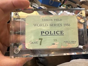 1956 World Series Brooklyn Dodgers New York Yankees POLICE ticket Badge Game7 - Picture 1 of 7