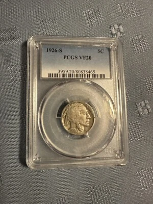 Buffalo Nickel PCGS VF20 1926S. - Image 1 of 2