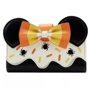 Loungefly Minnie Mouse Candy Corn Cupcake Glow Flap Wallet New With Tags - Picture 1 of 5