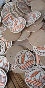 500 generische Milchflaschendeckel Deckel Schokolade braun orange Handwerk Wiederverkauf Handel - Bild 1 von 2