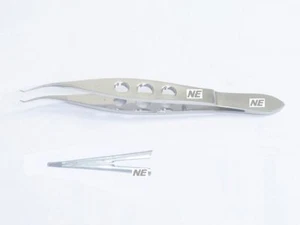 SS CASTROVIEJO Colibri Forceps 0.12mm 1x2 Teeth With Tying Platform 6mm Long. - Picture 1 of 6