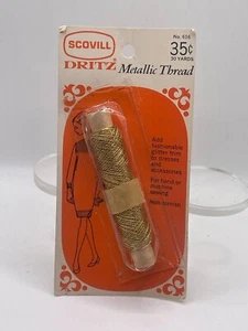 30 Yard Gold Metallic Faden Glitzer Borte für Hand und Nähmaschine von Dritz - Bild 1 von 1