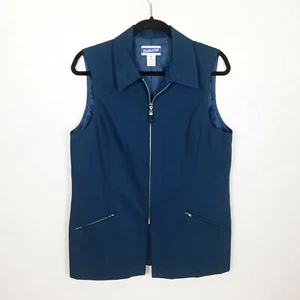 Pendleton Knockabouts Green Full Zip Vest Women's Sz 10 USA Made Lyocell/Cotton - Picture 1 of 6