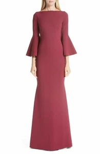 Abito Chiara Boni La Petite Accappatoio Maniche a Campana Iva Tg 38 Abito 2 Borgogna Nuovo $995 - Foto 1 di 4