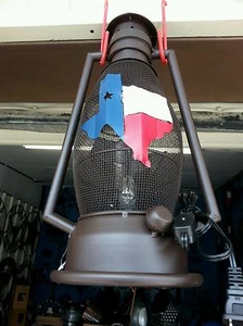  ESTADO DE TEXAS METAL ARTE LINTERNA ELÉCTRICA LÁMPARA OCCIDENTAL HOGAR DECORACIÓN DE PARED ILUMINACIÓN - Imagen 1 de 3